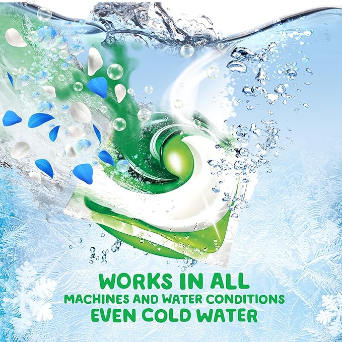 Gain flings Ultra Oxi Laundry Detergent Pacs, 112 Count, Waterfall Delight Scent, 3-in-1, HE Compatible