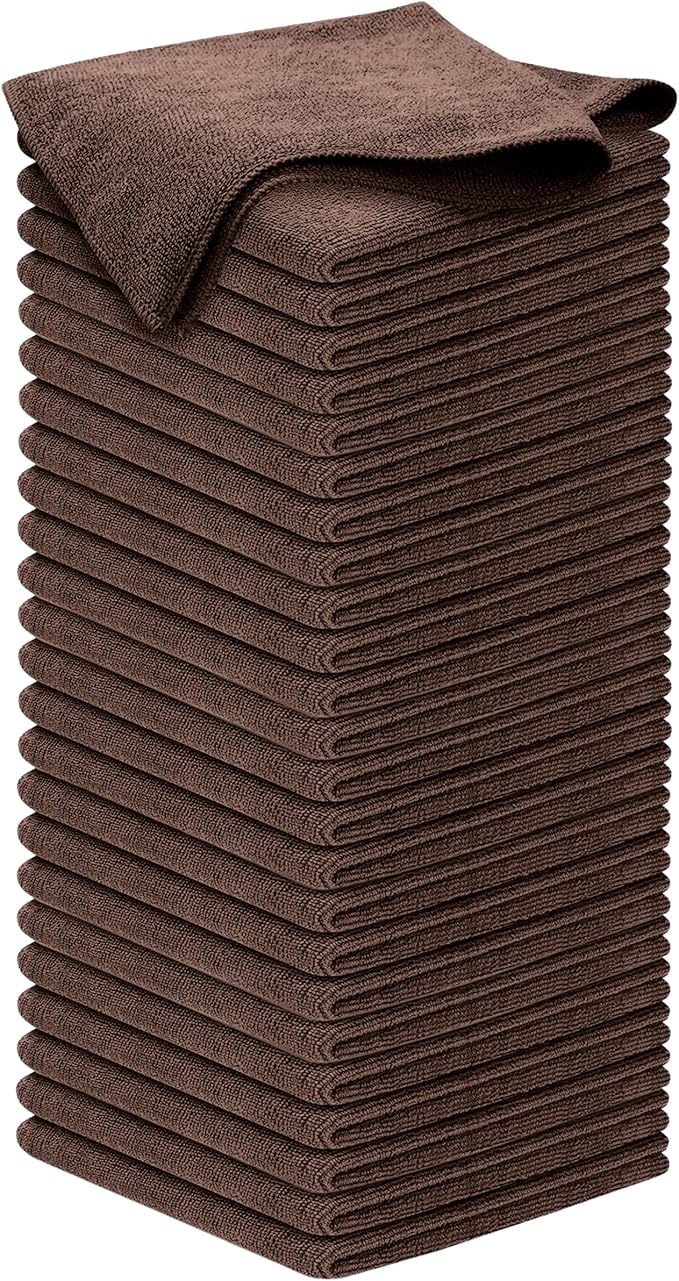 USANOOKS Premium 300GSM Microfiber Cleaning Cloth - 12.5"x12.5" High Performance - 1200 Washes, Ultra Absorbent Microfiber Towels for Cars Undercarriage, Rims & Engine Bay Cleaning - Microfiber Cloth