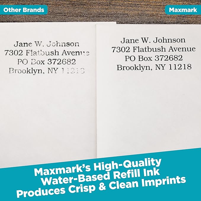MaxMark Premium Refill Ink for self Inking Stamps and Stamp Pads, Purple Color - 1 oz.