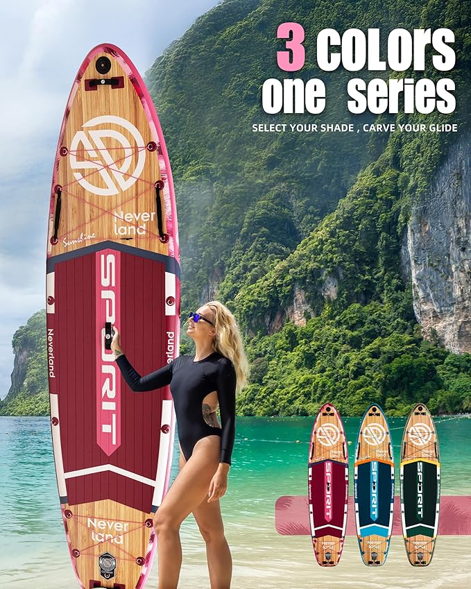11'6×35" Super Wide Inflatable Stand Up Paddle Board, Ultra Stable SUP Board for Adults, 450lb Capacity with Shoulder Strap, 100L Backpack, Removable US Fin, Floating Paddle, Safety Leash