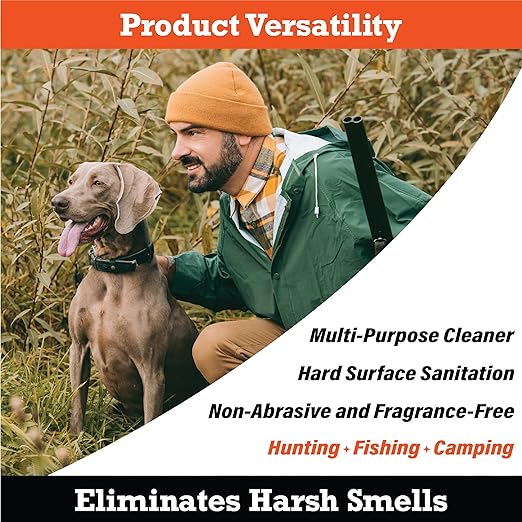 SNiPER II Disinfectant Cleanser and Odor Eliminator, Cleaner for Outdoor Disinfecting Purposes, Use for Hunting, Fishing, and Camping, Made in the USA, 16 Ounce Spray Bottle