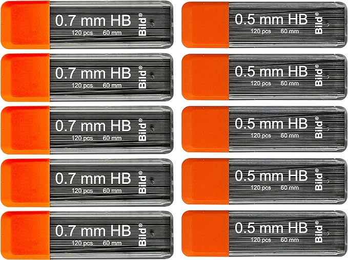 Bild Premium Mechanical Pencil Lead Refills (HB Mega Mix, 5&7)