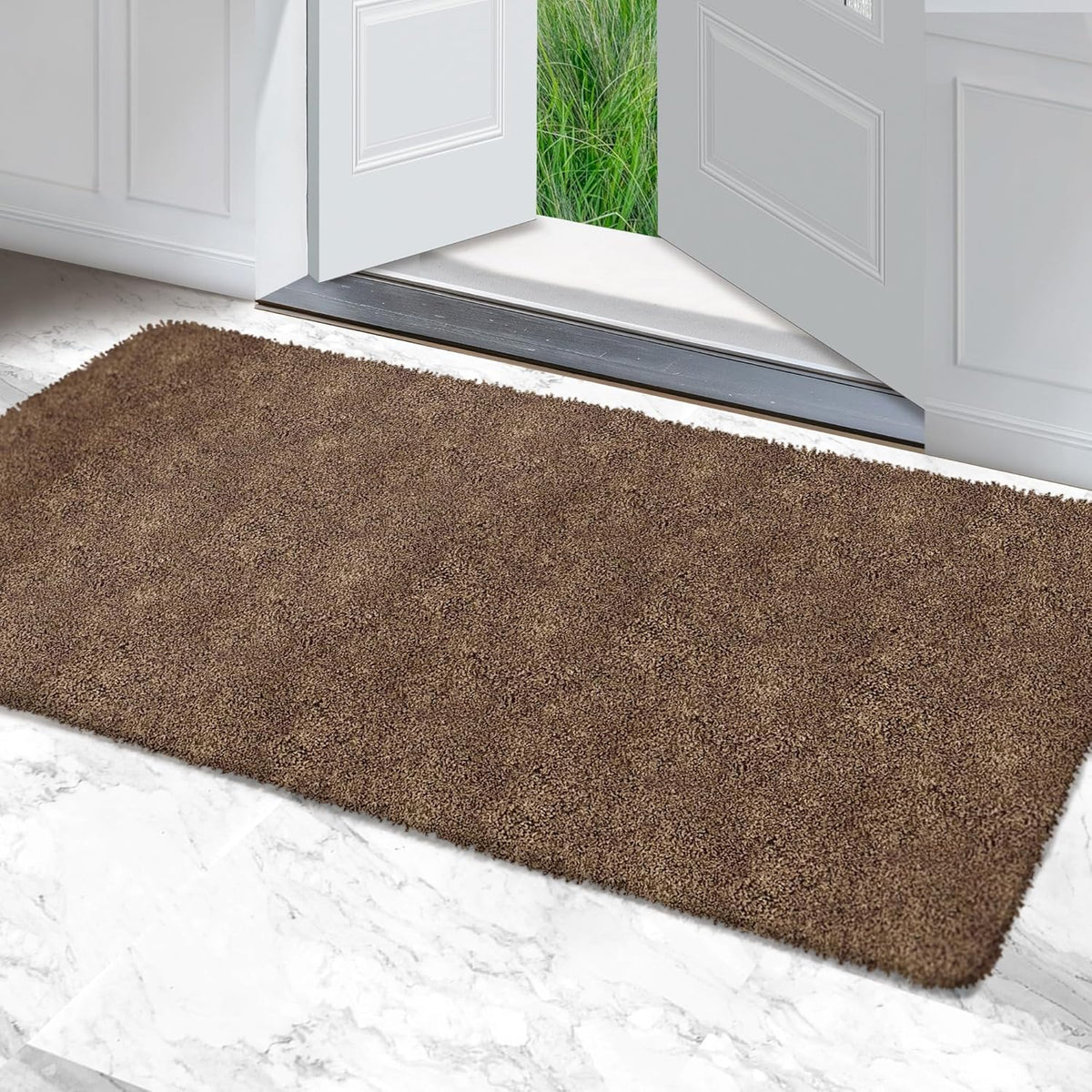 Premium Microfiber Indoor Door Mat â 36"x72" Washable Entry Mat, Non-Slip, Waterproof Backing, Super Absorbent, Low Profile Entryway Doormat for Indoor Entrance