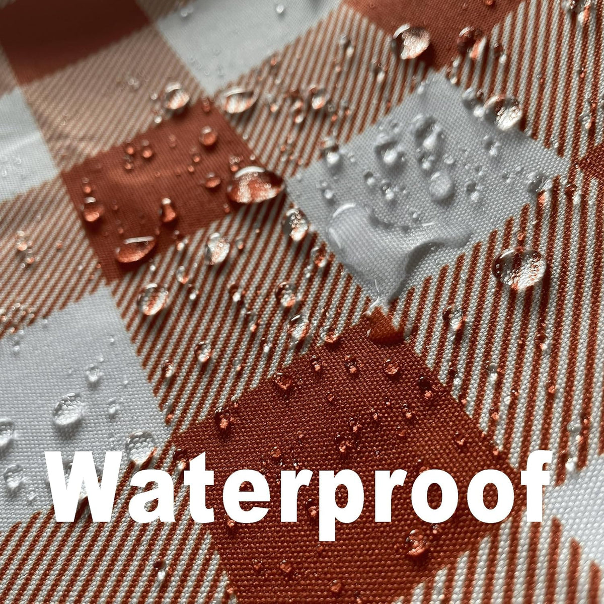 Waterproof Plaid Tablecloth Fabric - Round 58 Inch Classic Gingham Checker Table Cloth for Indoor/Outdoor Use - Buffalo Table Cover for Picnics, BBQs, and Parties