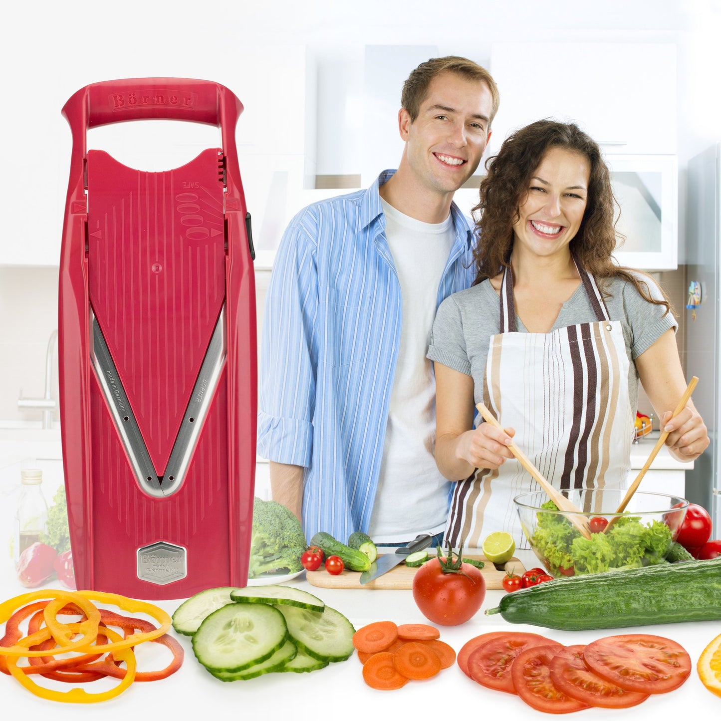 Swissmar Borner V Power Mandoline, V-7000, Red