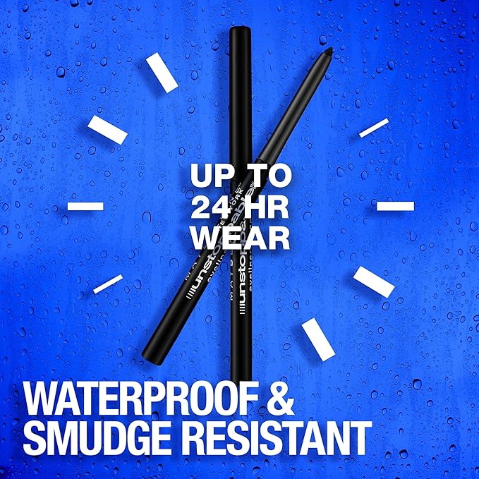 Maybelline Unstoppable Waterproof Mechanical Brown Eyeliner Pencil, Easy to Apply, Smooth Glide, Up to 24 Hour Wear, Espresso, Pack of 2