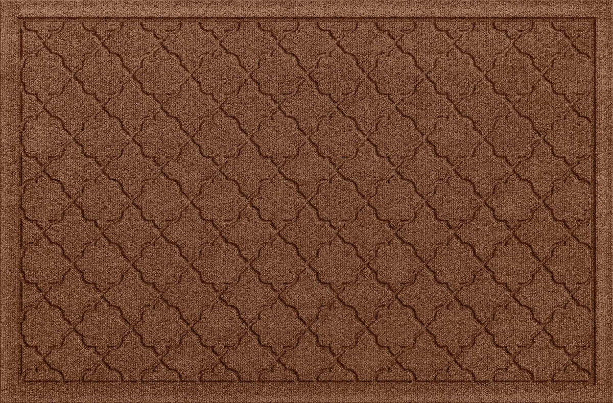 WaterHog Heavy Duty Doorway Mat, 2' x 3', Made in USA, Durable & Skid-Resistant Entryway Mat, Water-Trapping, Indoor/Outdoor Decorative Floor Covering, Cordova Collection, Dark Brown