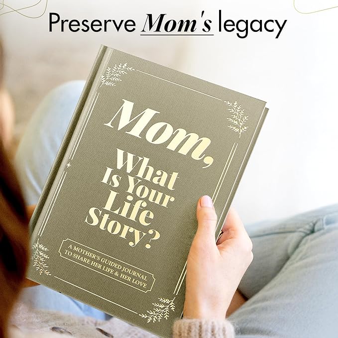 Gifts for Mom from Daughter, Son - Personalized Mothers Day Gifts for mom, Wife, Women - Moms Birthday Gift Ideas, Birthday gifts for moms - Moms Guided Journal Life Story, Mom Story Book to Fill Out