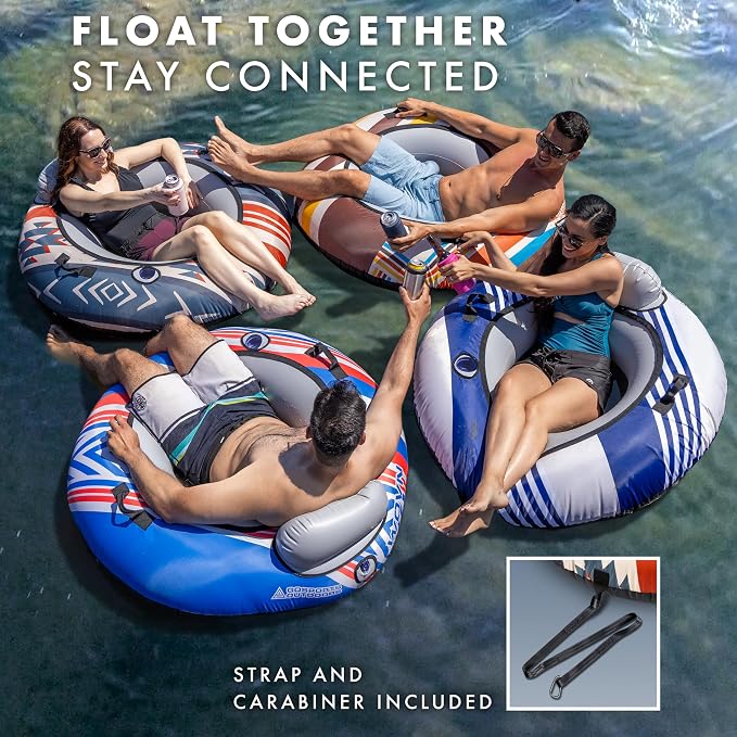 GoSports WOVN River Tube with Premium Canvas Cover - Heavy Duty Float for Rivers, Lakes, & Pools - Mesa