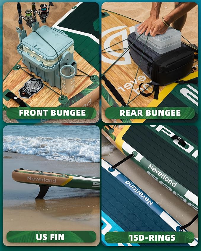 11'6×35" Super Wide Inflatable Stand Up Paddle Board, Ultra Stable SUP Board for Adults, 450lb Capacity with Shoulder Strap, 100L Backpack, Removable US Fin, Floating Paddle, Safety Leash