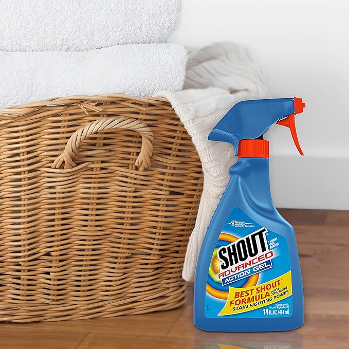 Shout Advanced Laundry Stain Remover Gel for Clothes Laundry, Breaks down stubborn, dried-in, and tough stains - 22oz Spray