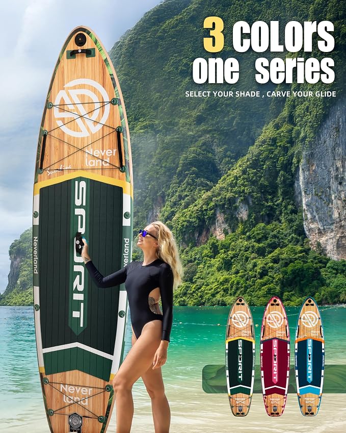 11'6×35" Super Wide Inflatable Stand Up Paddle Board, Ultra Stable SUP Board for Adults, 450lb Capacity with Shoulder Strap, 100L Backpack, Removable US Fin, Floating Paddle, Safety Leash