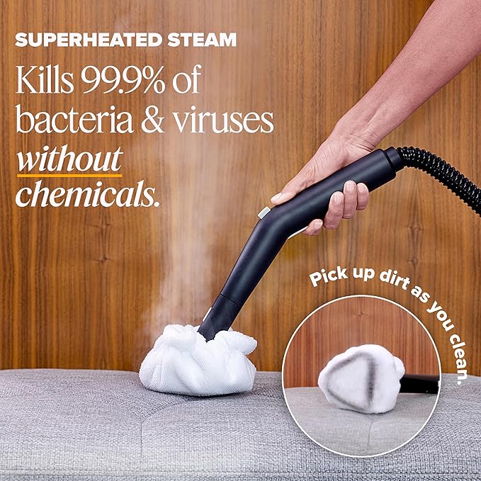Dupray Neat Steam Cleaner with 17-Piece Kit – Powerful, chemical-free cleaning for floors, cars, tiles, upholstery, kitchen appliances, grout, and more. *Kills 99.9% of Bacteria & Viruses