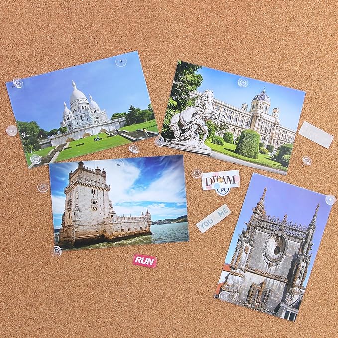Push Pins 400-count Flat Clear Thumb Tacks Steel Point and Plastic Head for Corkboard and Wooden Photo Wall