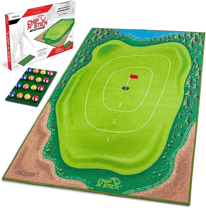 The Original GoSports Chip N' Stick - Choose Classic, Darts or Islands - Giant Golf Games with Balls and Chipping Mat