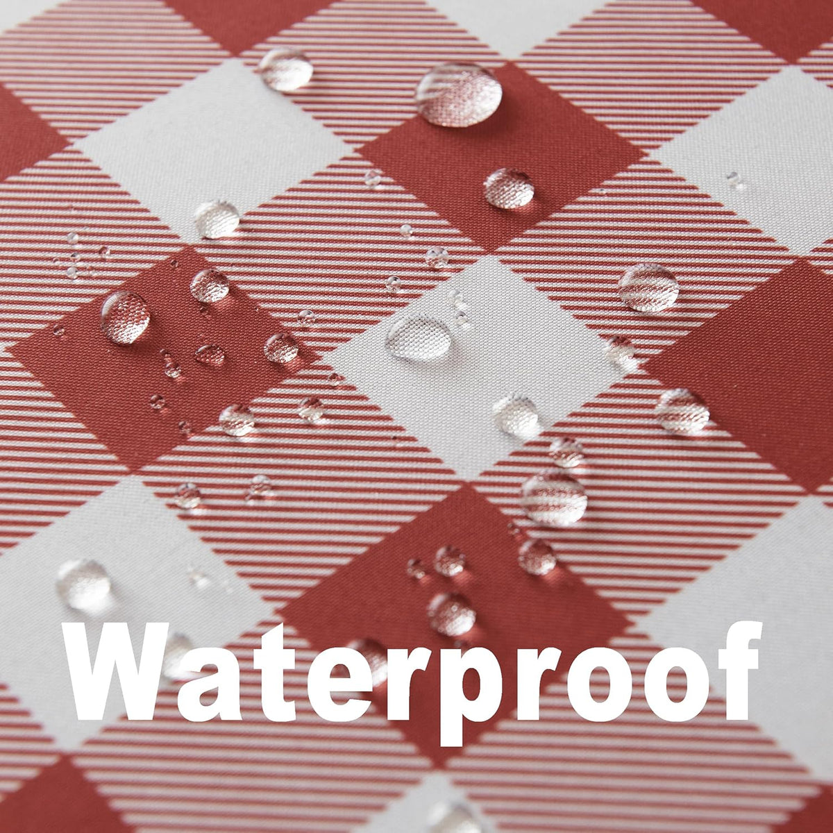 Classic Gingham Tablecloth Fabric - Oblong 58x120 Water Resistant Chequered Pattern Table Cloth for Indoor/Outdoor Use - Tabletop Cover for Birthday, Picnics, Gardens, and Parties