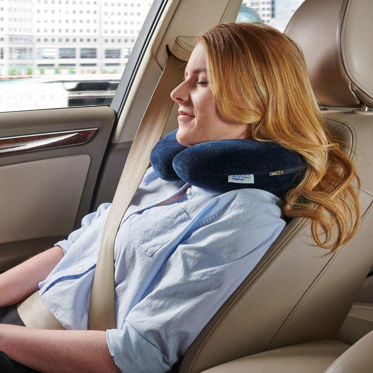 Tempur-Pedic TEMPUR-Travel Neck Pillow, Polyester, Navy