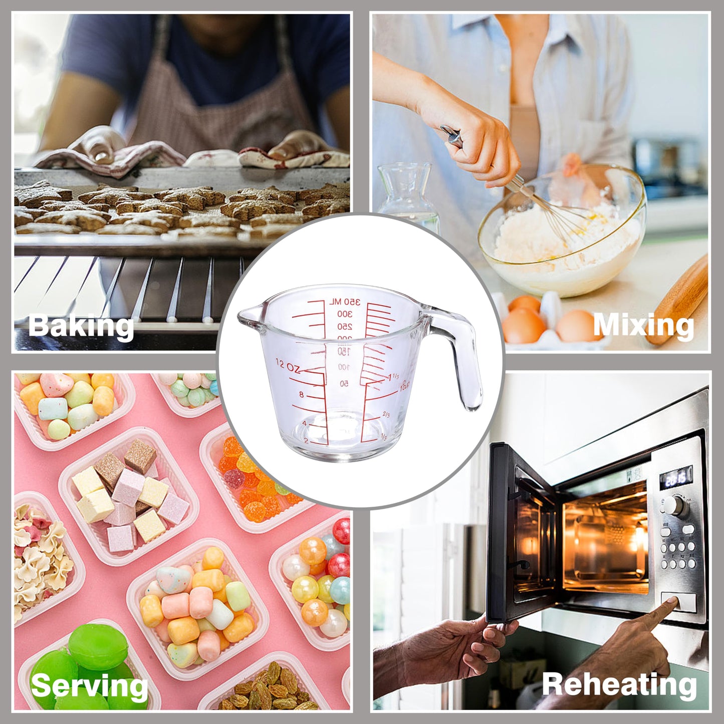 KCKHFA Glass Measuring Cup For Baking and Cooking, kitchen Essentials Tools