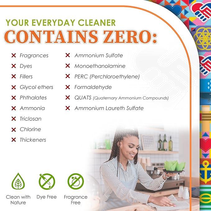 Truly Free Everyday Cleaner - Multipurpose Cleaner Spray, Kitchen Counter Cleaner, Natural Cleaning Products, Multi-Surface Household Solution, 1 Empty Bottle Spray (16oz) & 2 Refills (3oz each)