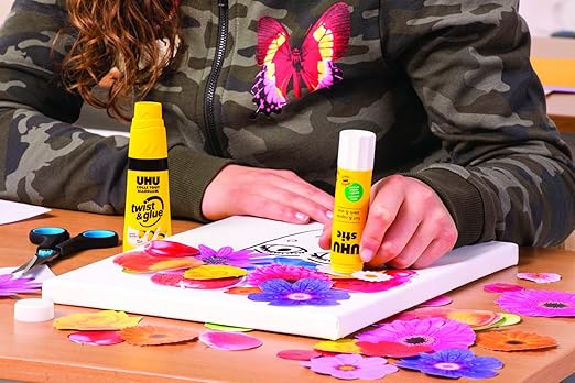 UHU Stic, Glue Stick Solvent Free, Washable, Screw on Cap, for School, Crafts, Scrapbooking 2 x 40g + Bonus