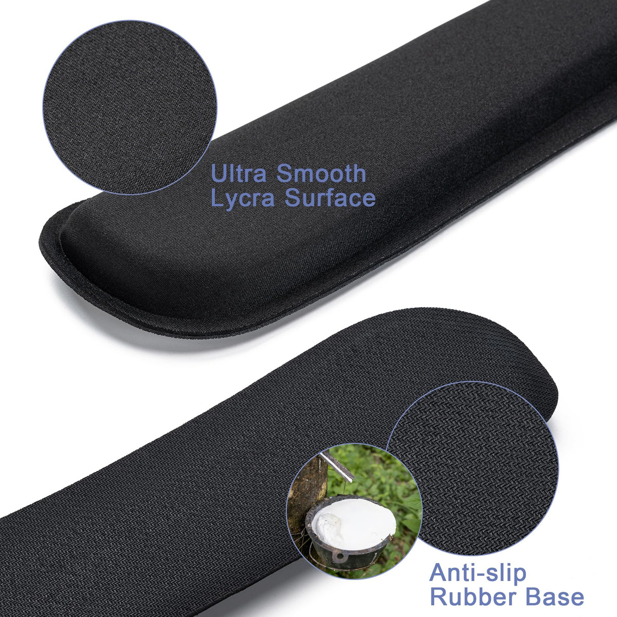 Hoewina Keyboard Wrist Rest,Ergonomic Wrist Rest,Superfine Fabric and Gel Memory Foam Wrist Pad for Computer Keyboard for Easy Typing & Pain Relief, Suitable for Office, Family, Outdoor, Black