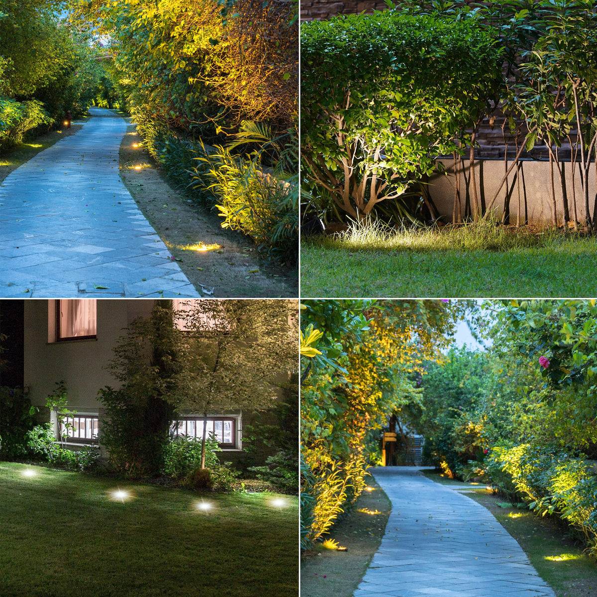 Sunco 12 Pack Solar Lights Outdoor Garden LED, Waterproof Landscape Pathway Light Fixture, Dusk to Dawn, Yard Patio Ground Lights, Deck, Cross Spike Stake, 7000K Diamond White.