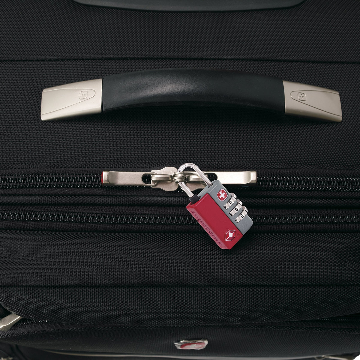 SwissGear TSA-Approved Travel Sentry Combination Luggage Lock with Resettable Combo and Inspection Indicator, Red, One Size