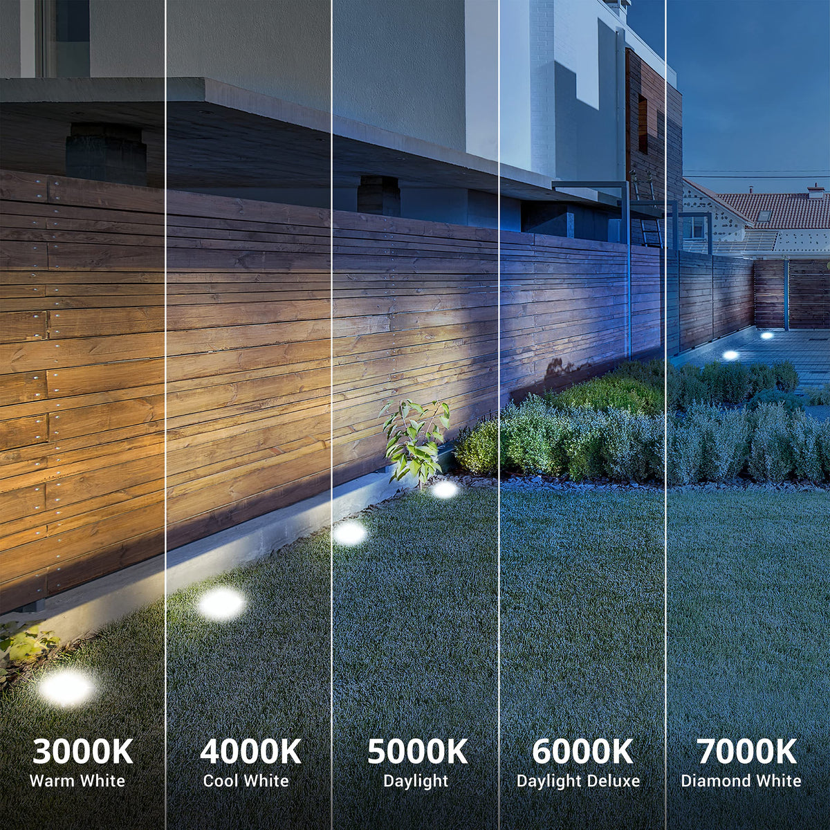 Sunco 12 Pack Solar Lights Outdoor Garden LED, Waterproof Landscape Pathway Light Fixture, Dusk to Dawn, Yard Patio Ground Lights, Deck, Cross Spike Stake, 7000K Diamond White.