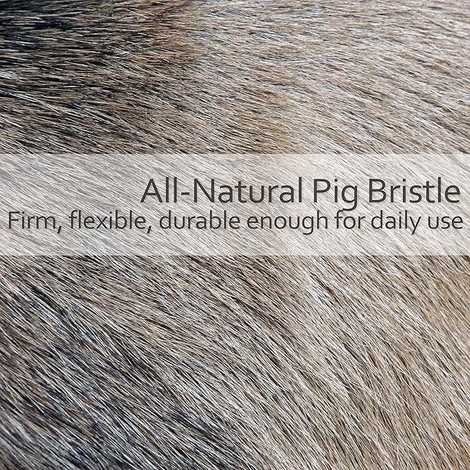 Redecker Brass Wire and Natural Pig Bristle Suede Brush with Untreated Beechwood Handle, 3-1/2-Inches