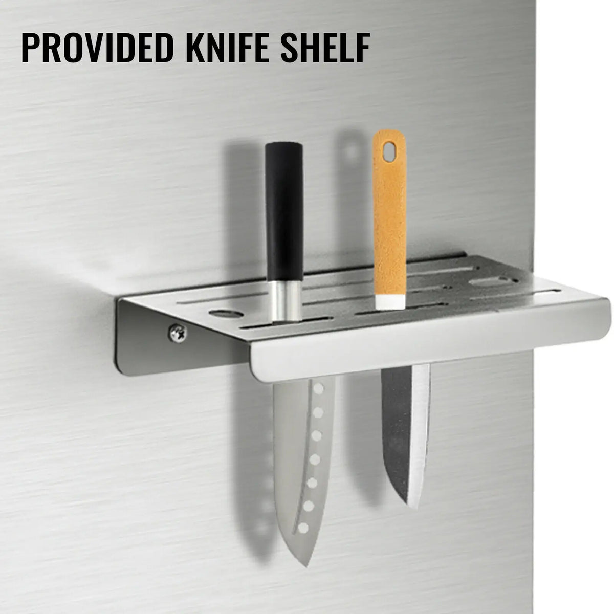 Multi-Size Range Backsplash Stainless Steel with Knife/Condiments Shelf Convenient Firm Simple Structure Kitchen Home Use