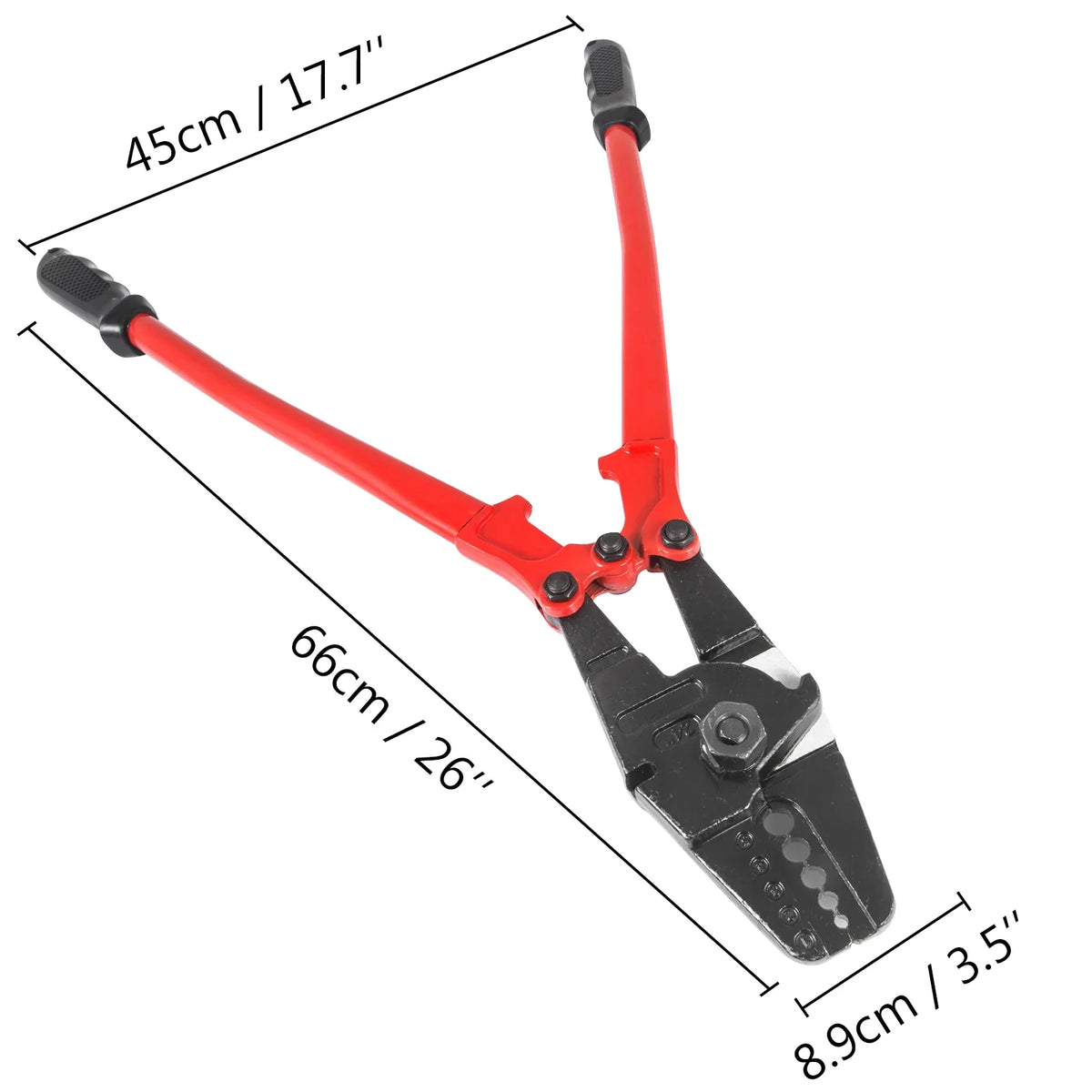 24/30Inch Wire Rope Swager Crimper Tool Insulated Handle Aluminum Copper Cable Fishing Dual Sleeves Cutter Crimping Pliers