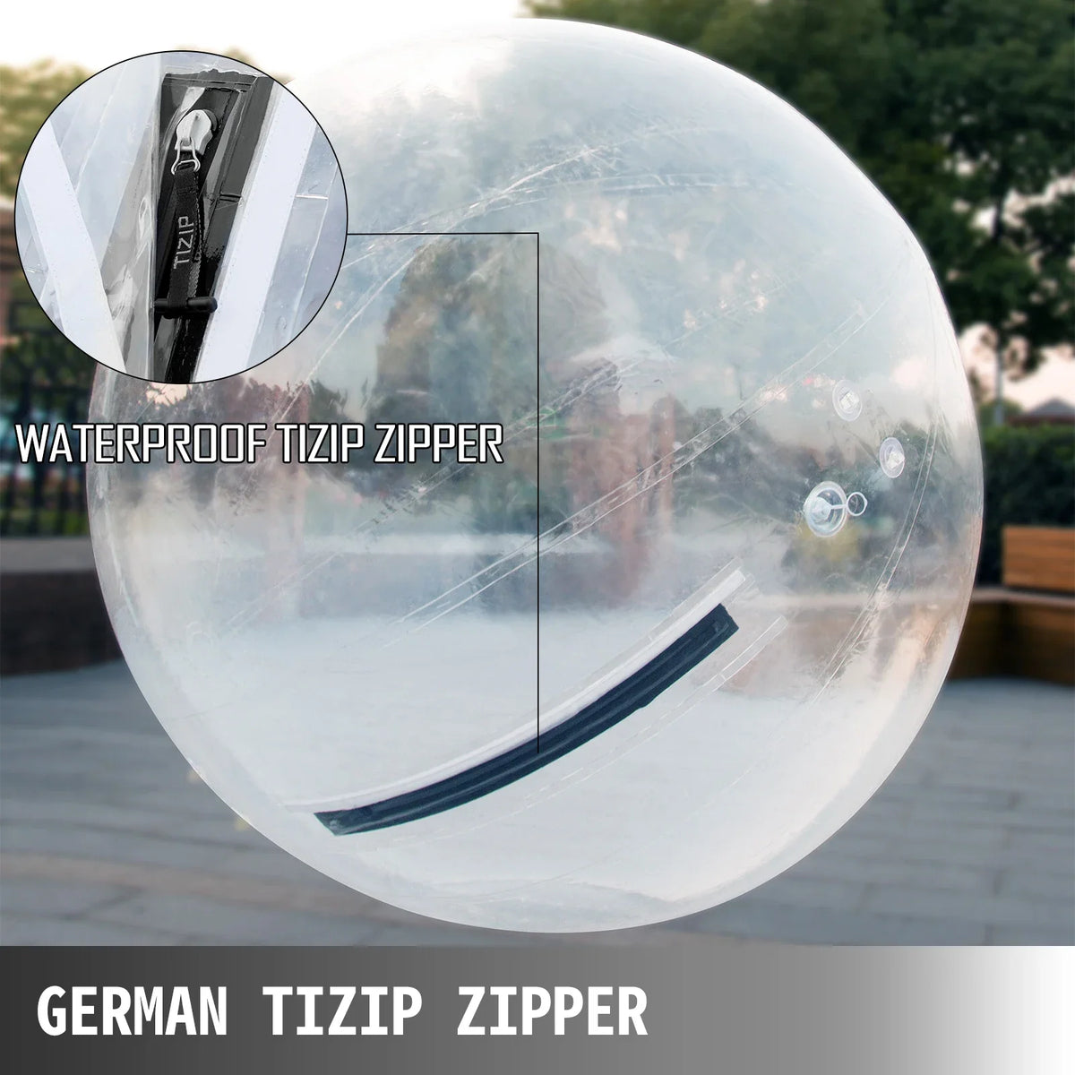 1.5M Water Walking Ball Roll Ball Inflatable Walking Ball PVC Zorb Ball Tizip Zipper With Air Blower (1.5M)