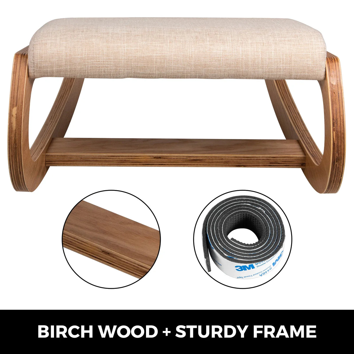 Ergonomic Rocking Wooden Kneeling Chair Stool Correct Posture Computer Chair Original Home Office Furniture Thick Cushion