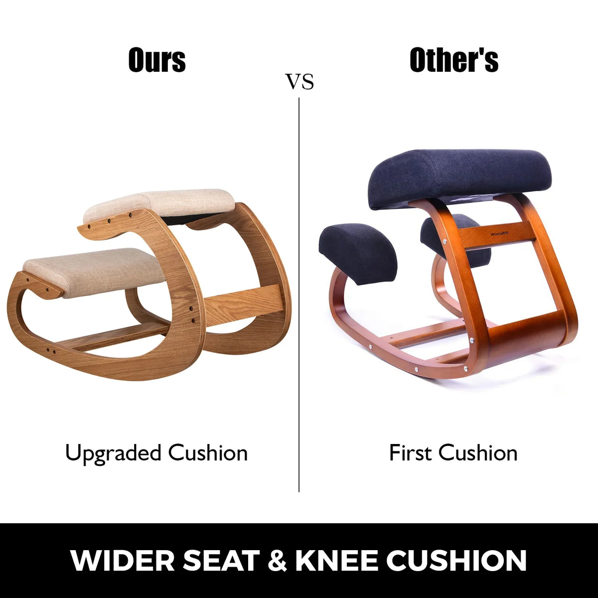 Ergonomic Rocking Wooden Kneeling Chair Stool Correct Posture Computer Chair Original Home Office Furniture Thick Cushion