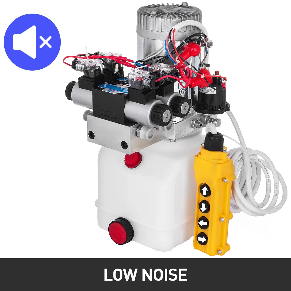12V DC Double Acting  Solenoid Hydraulic Power Pack Car Jack With 4.5L Tank Reservoir Dump Trailer Electric Lifting Tools