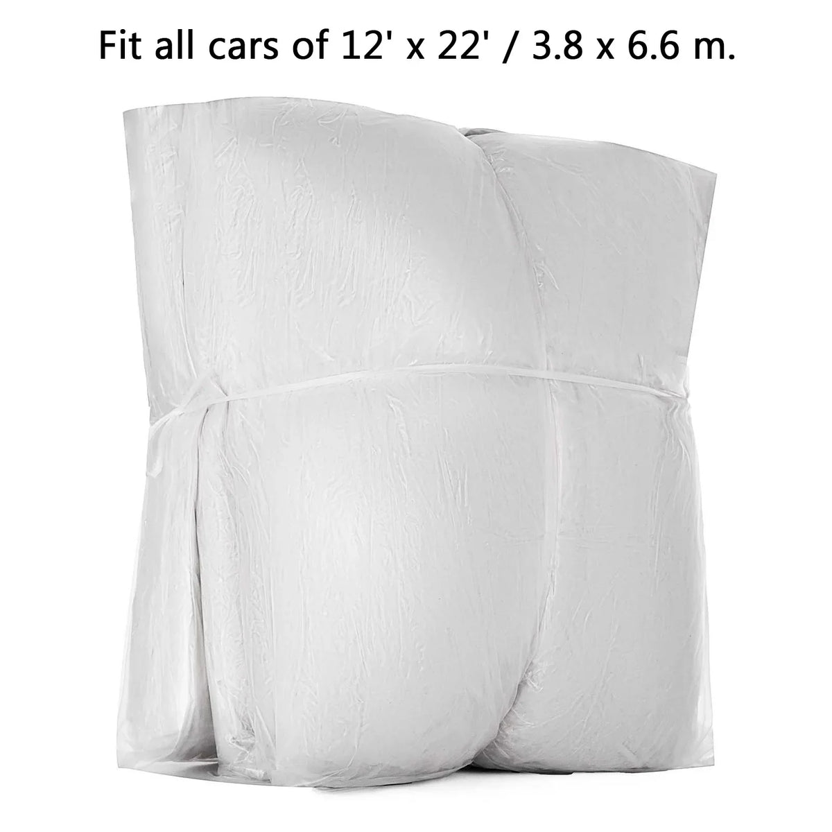 Plastic Universal Full Car Cover 10 Individual Packages Disposable 3.8 X 6.6 m Size Rain Dust Shelter for Most Sedan Car