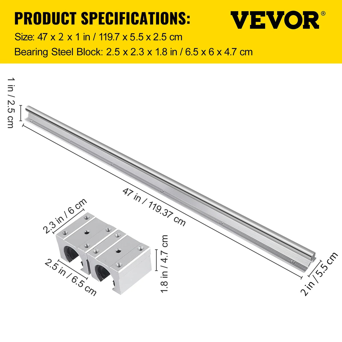 Linear Rail 2PCS SBR16-800mm Linear Slide Guide 2 PCS Rail 4 PCS SBR16UU Bearing Block for Automated Machines Equipments