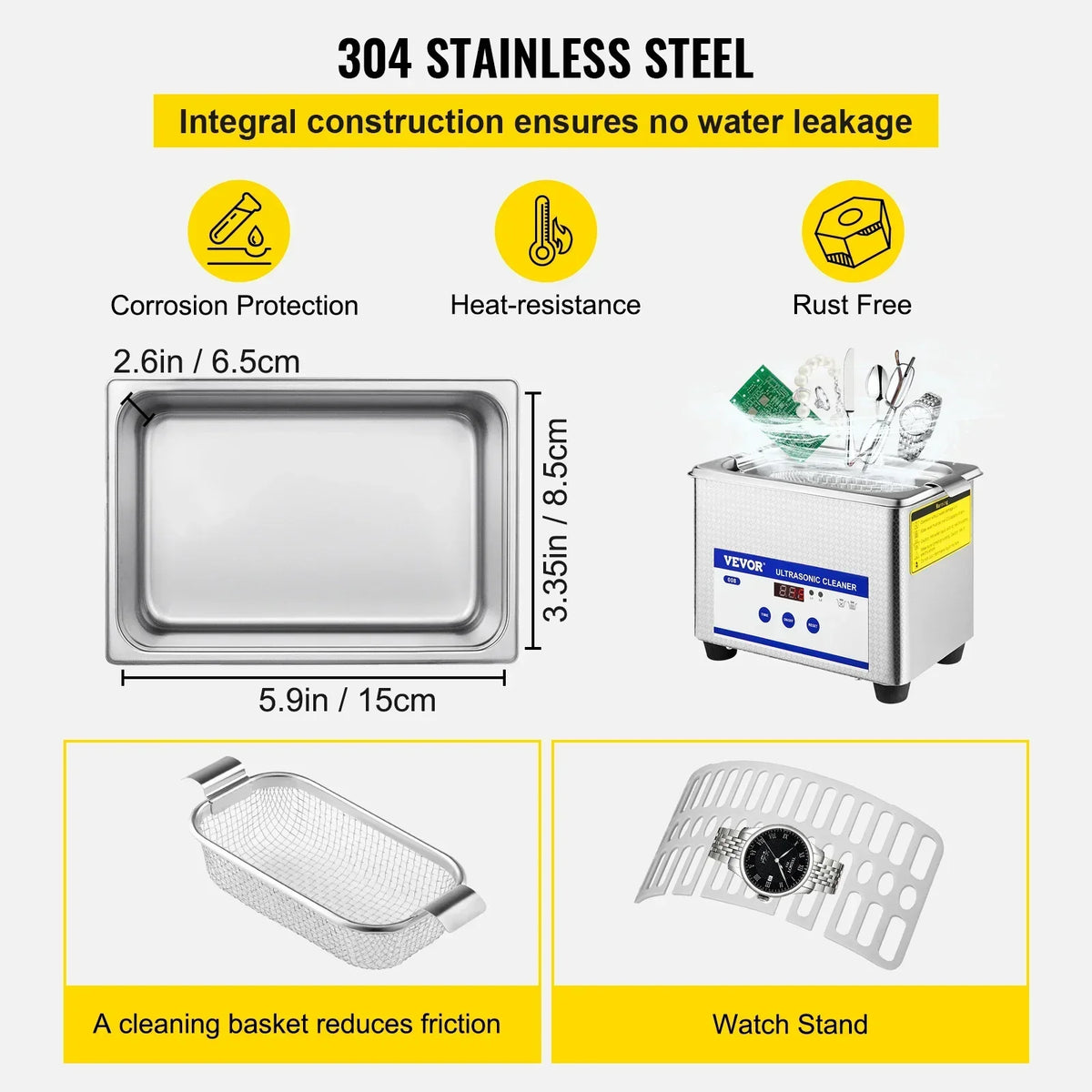 0.8L 2L 3L 6L 15L Ultrasonic Cleaner Lave-Dishes Portable Washing Machine Diswasher Ultrasound Home Appliances