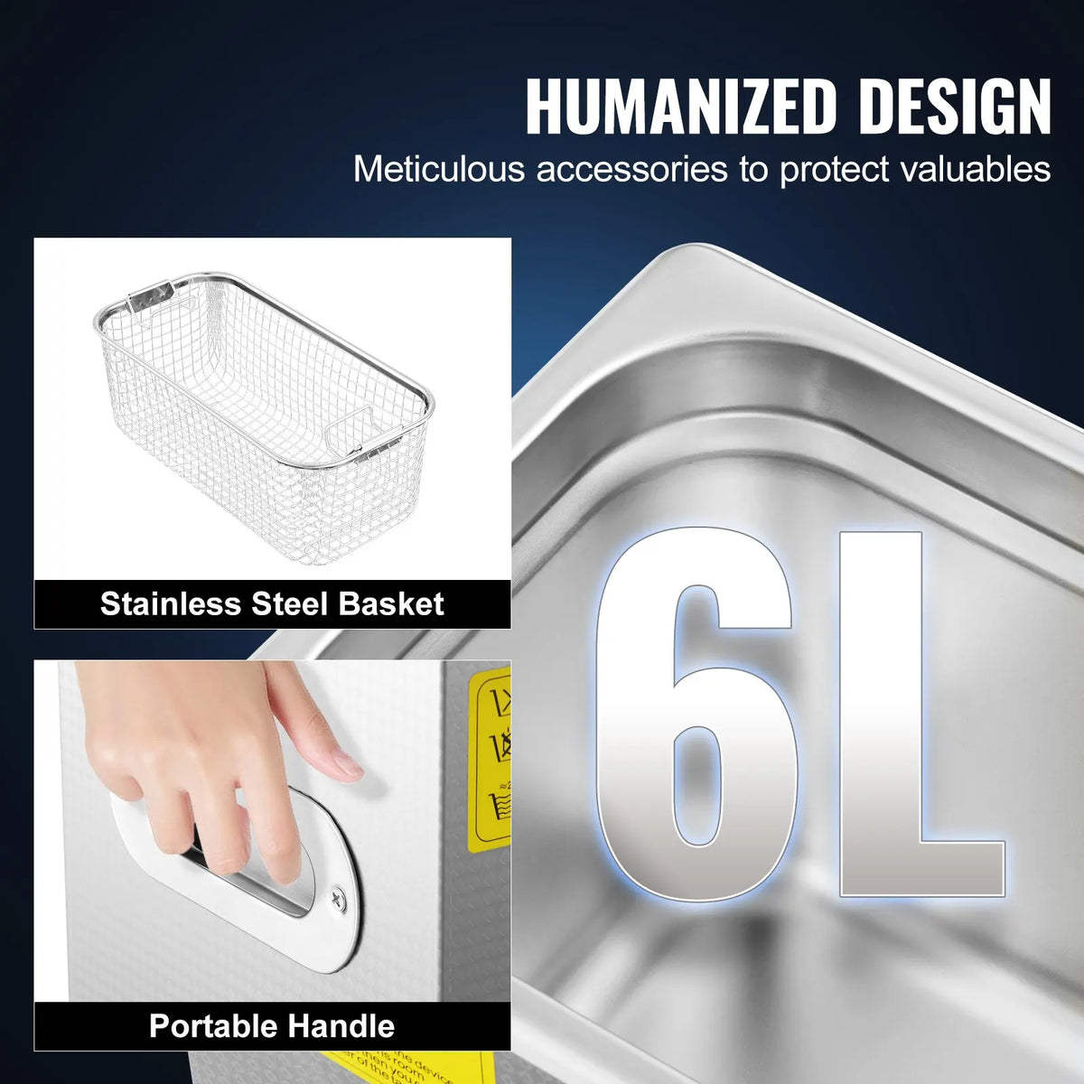 Ultrasonic Cleaner 6L Ultrasound Cleaner Stainless Steel Ultrasonic Cleaning Machine Digital Heater Timer Jewelry Cleaning