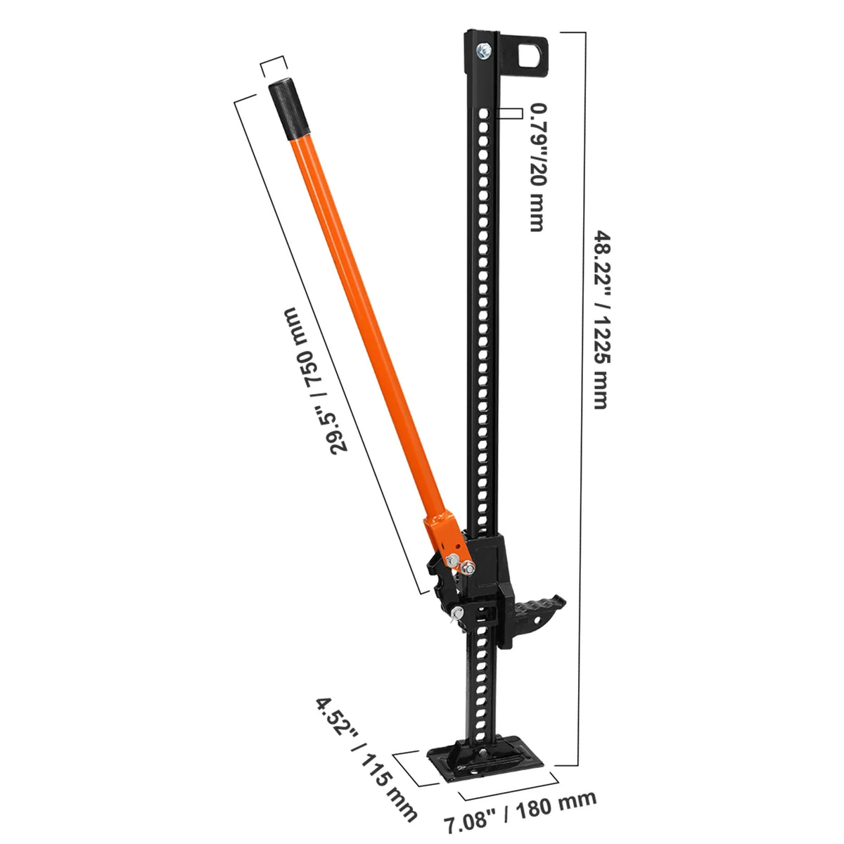 High Lift Farm Jack 48"/60" Utility Farm Jack 7000 lbs Capacity  Road Utility Jack Heavy-Duty Farm Jack for Tractor Truck