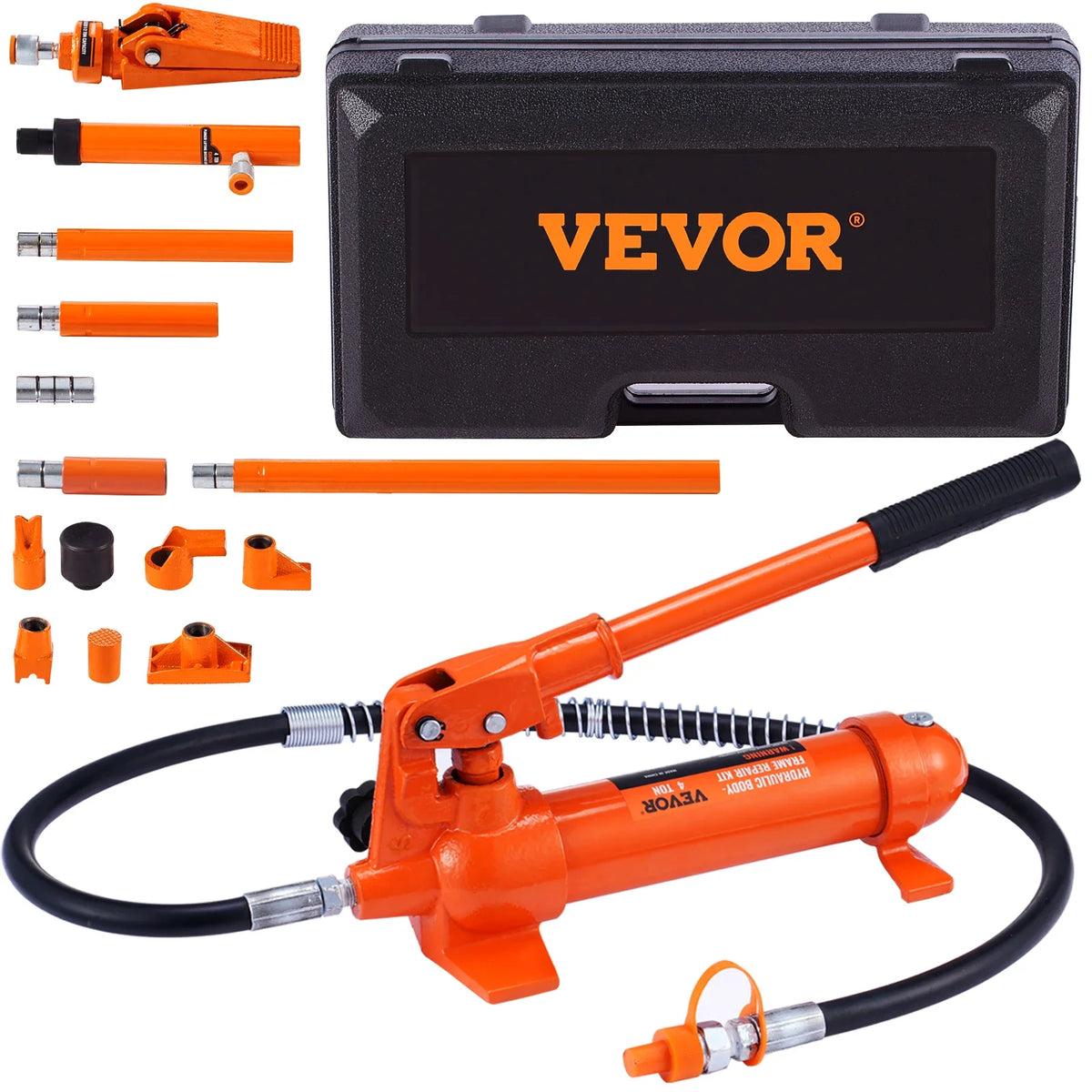 4/10/12/20 Ton Power Hydraulic Cylinder Jack Autobody Frame Repair Tool Kit Automotive Truck Lifting Jack Heavy Equipment