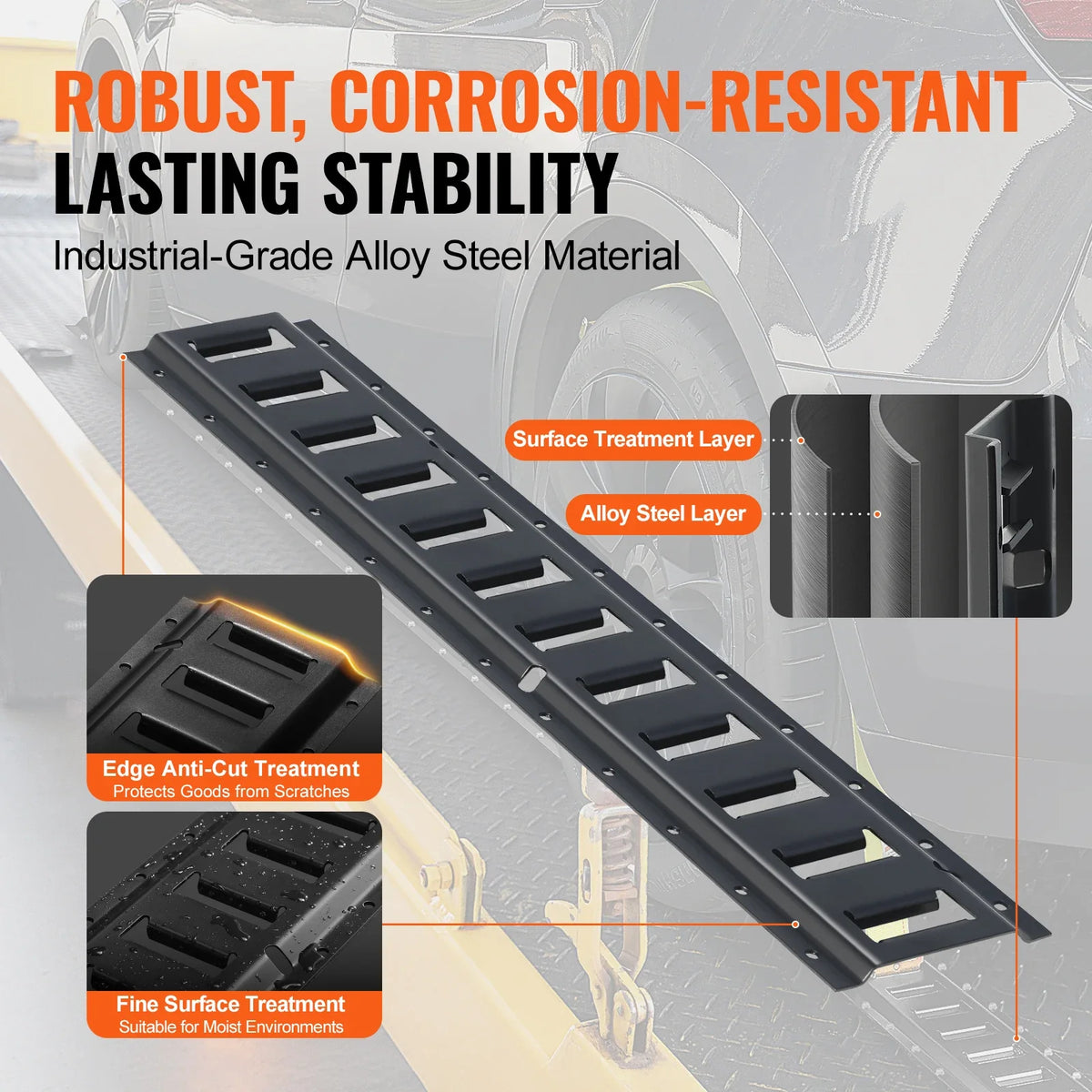 E Track Tie Down Rail Kit 2' Steel Rails 4 Pack Secure Cargo Etrack Rails for Garages Trailers Motorcycle Tie Downs
