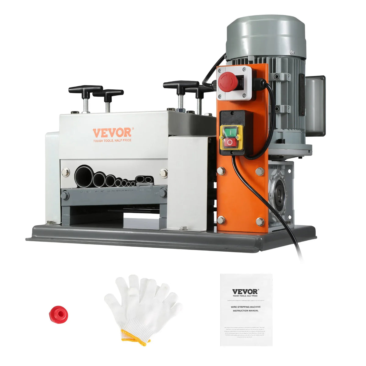 Electric Wire Stripping Machine Cable Stripper Peeler 1500W 1.5-40mm 9 Channels with Double Blades Scrap Copper Recycling