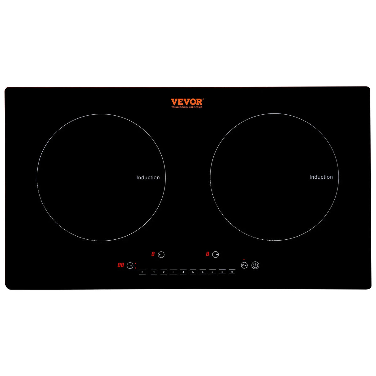 2 Burners Electric Induction Cooktop Stove Hob Built-in Burner Cooker Sensor Touch Control Magnetic Cooker Hot Plate