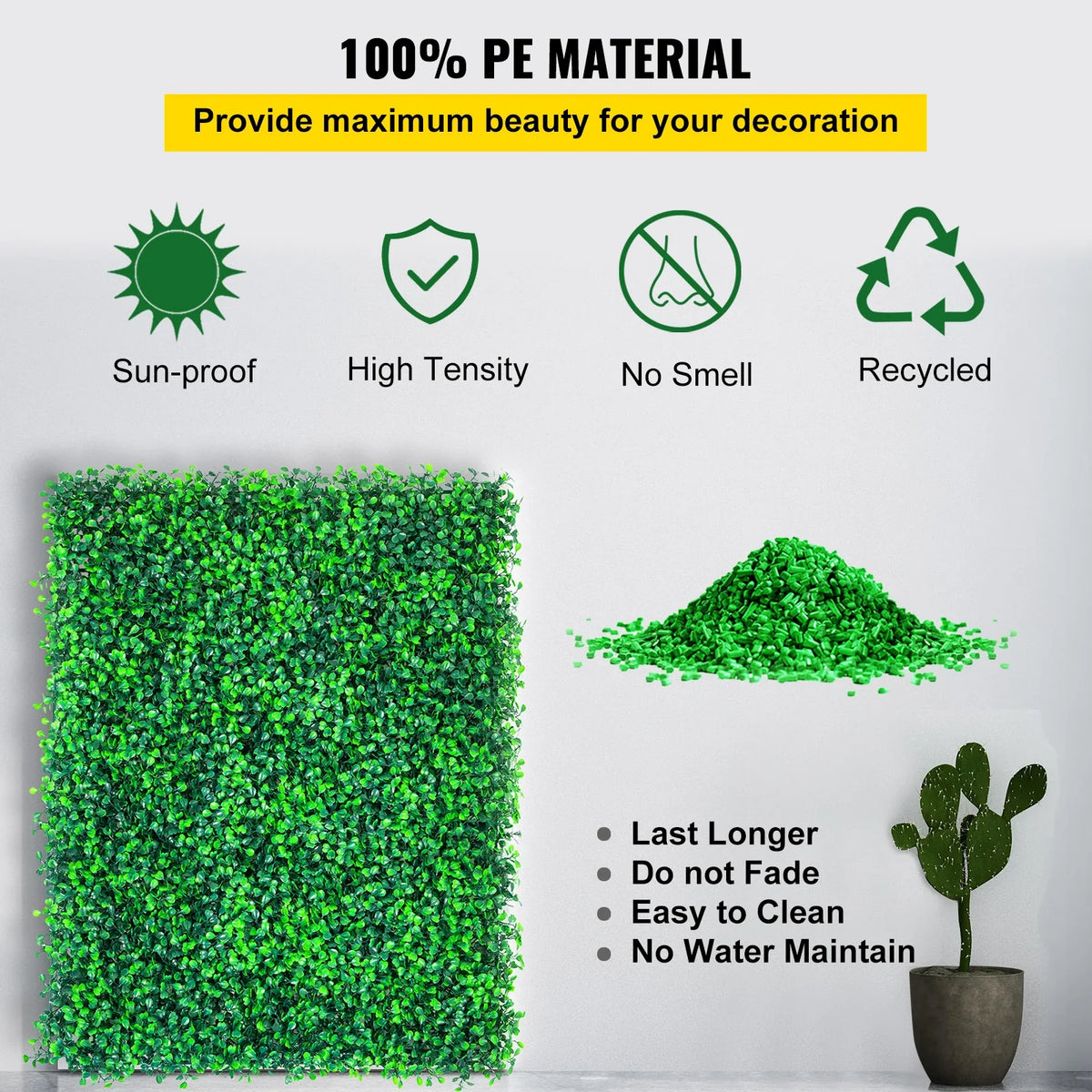 50x50 Artificial Plants Grass Wall Panel Boxwood Hedge Backdrop Home Decor Privacy Fence Backyard Wedding Party Background