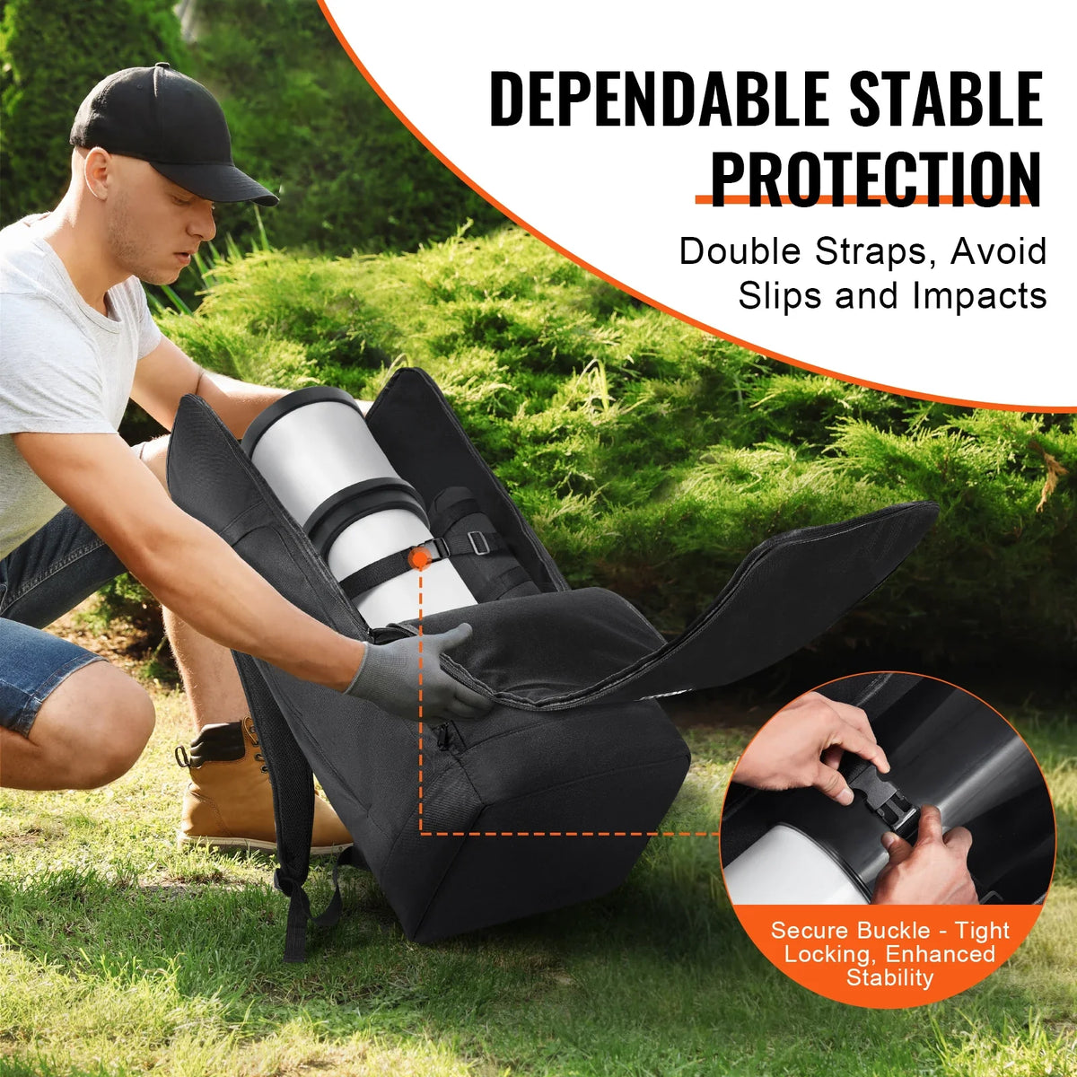 Telescope Case 29.9" Backpack with Secure Strap Pockets and Cozy Shoulder Traps Shock-Absorbent Telescope Carrying Case