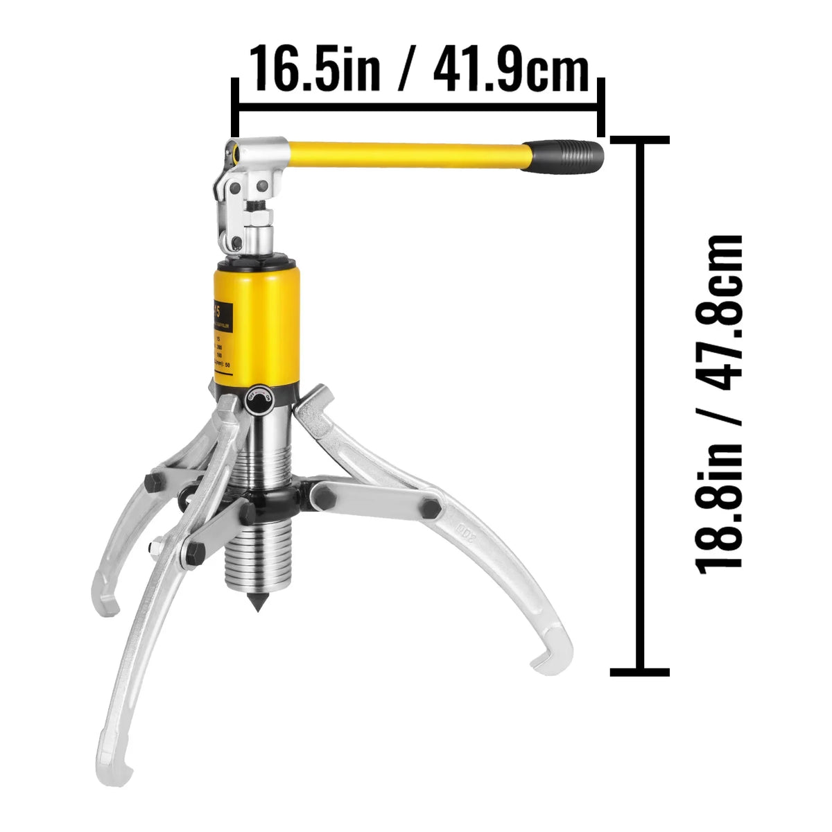 Hydraulic Gear Puller, 10/15 Ton Capacity Hydraulic Puller, 3 Jaws Bearing Hub Separator, for Pulling Hubs,Gears, Bearings