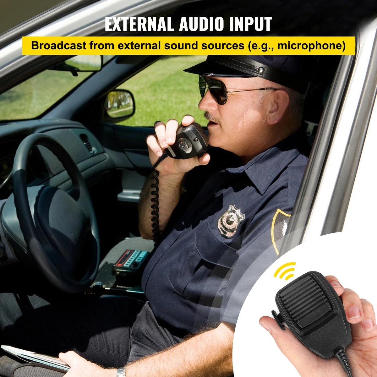 Siren Bundle 8 Tones Emergency Warning Siren, 200W, for Police, Ambulance, Fire Fighting and Engineer Vehicles