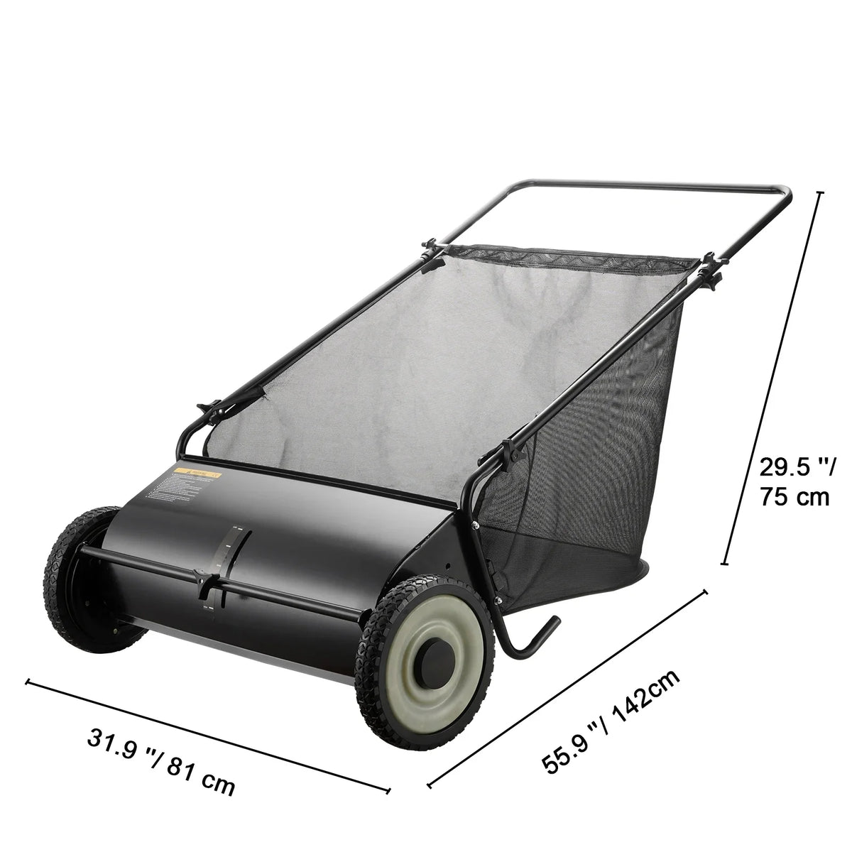 Tow Behind Lawn 21/26/44/50in Sweeper Large Capacity Heavy Duty Leaf & Grass Collector with Adjustable Sweeping for Pick