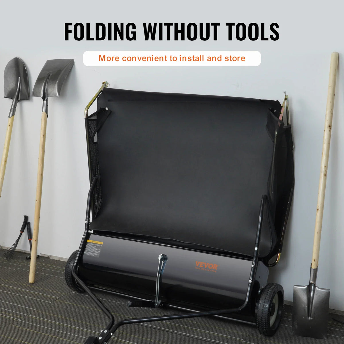 Tow Behind Lawn 21/26/44/50in Sweeper Large Capacity Heavy Duty Leaf & Grass Collector with Adjustable Sweeping for Pick
